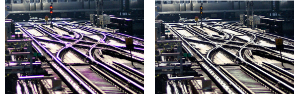 Defringe before and after images