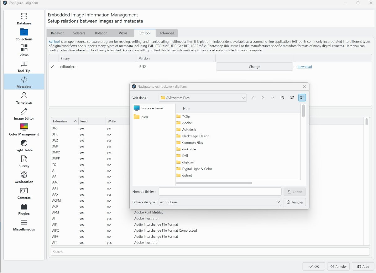 2026-04-25 DigiKam configuring exiftool.jpg